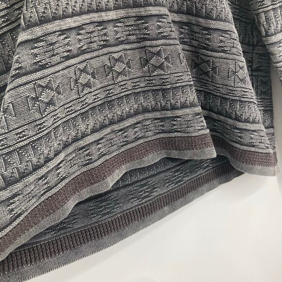 Carbon2Cobalt Aztec Western Textured Gray Hoodie Men’s XL Ranch Rodeo - Picture 4 of 11